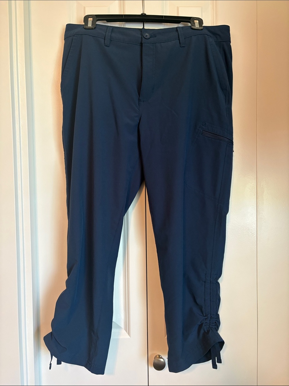 Women’s Navy Capris with Adjustable Hem